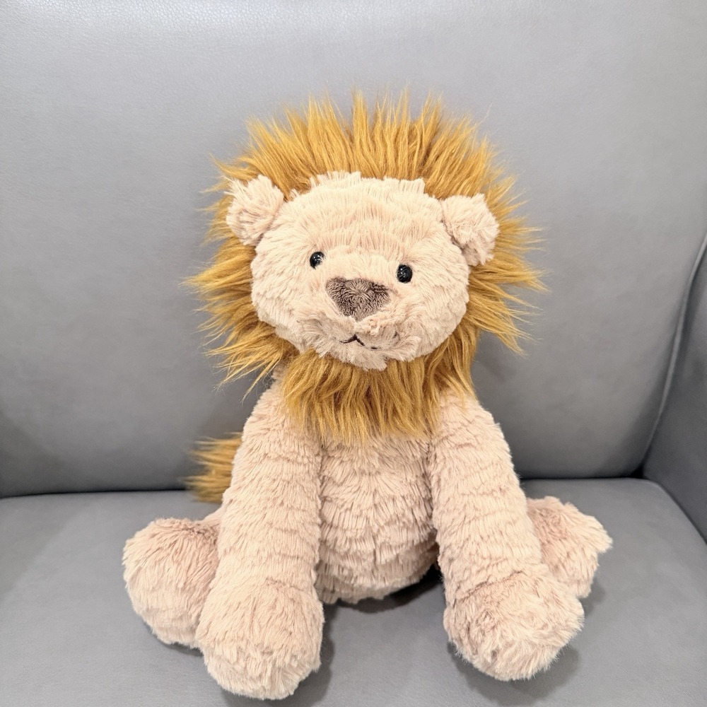 Jellycat Bashful Lion Medium 12" Plush Caramel Mane Stuffed Animal London